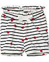 Name it Short Pants with Drawstring - Jet Stream - Stripes - Ladybugs - Organic Cotton Shorts