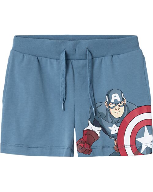 Name it Short Shorts with Drawstring - Provincial Blue - Marvel - Cotton Shorts