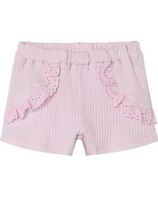 Name it Short Shorts with Ruffles - Parfait Pink - Organic Cotton Shorts