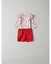 Name it Short Shorts with Ruffles - Tomato - Organic Cotton Shorts