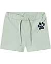 Name it Short - Silt Green - Paw Print - Organic Cotton Shorts