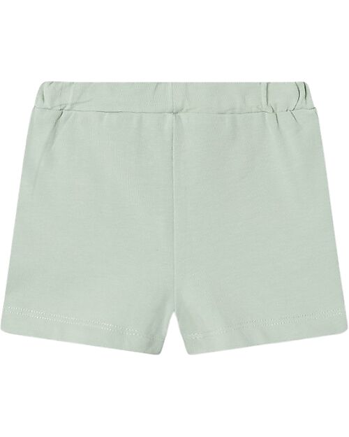 Name it Short - Silt Green - Paw Print - Organic Cotton Shorts
