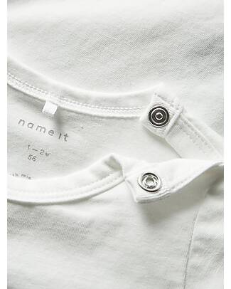 Name it Short Sleeve Bodysuit - Cloud Dancer - Organic Cotton Short Sleeves Bodies