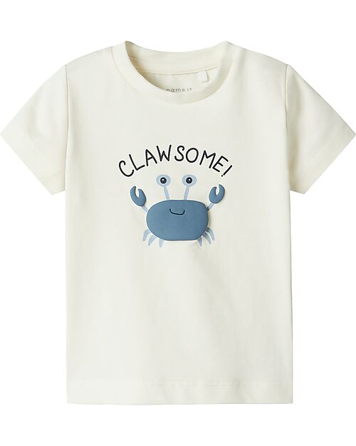 Name it Short Sleeve Jersey - Crab - White T-shirts