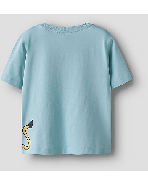 Name it Short Sleeve Jersey - Giraffe - Light Blue - Cotton T-shirts