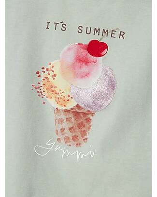 Name it Short Sleeve Jersey - Ice Cream - Aqua Grey - Cotton T-shirts