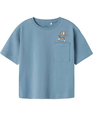Name it Short Sleeve Sweater - Light Blue - Organic Cotton T-shirts