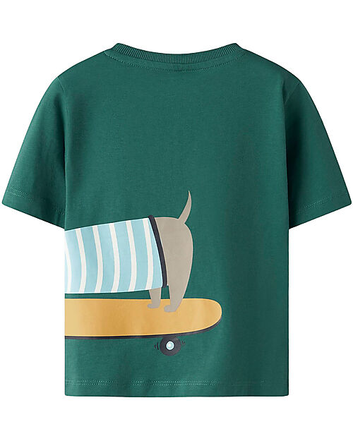 Name it Short Sleeve T-Shirt - Dog - Green - 100% Cotton T-shirts