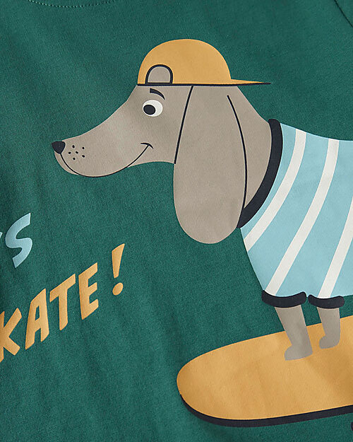Name it Short Sleeve T-Shirt - Dog - Green - 100% Cotton T-shirts