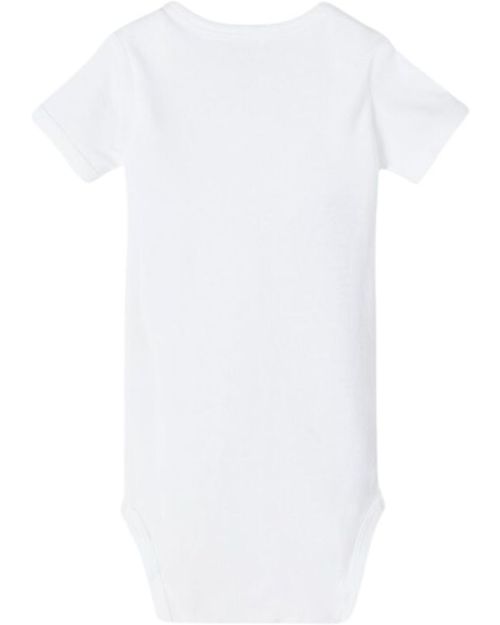 Name it Short-Sleeved Bodysuit 3 Packs - White/Grey/Black - Organic Cotton Short Sleeves Bodies