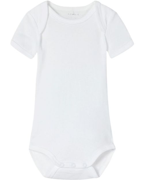 Name it Short-Sleeved Bodysuit 3 Packs - White - in Cotton Short Sleeves Bodies