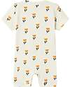 Name it Short Sleeves Romper - Jet Stream - Flowers - Organic Cotton Short Rompers