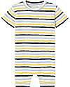 Name it Short Sleeves Romper - Jet Stream - Stripes - Organic Cotton Short Rompers