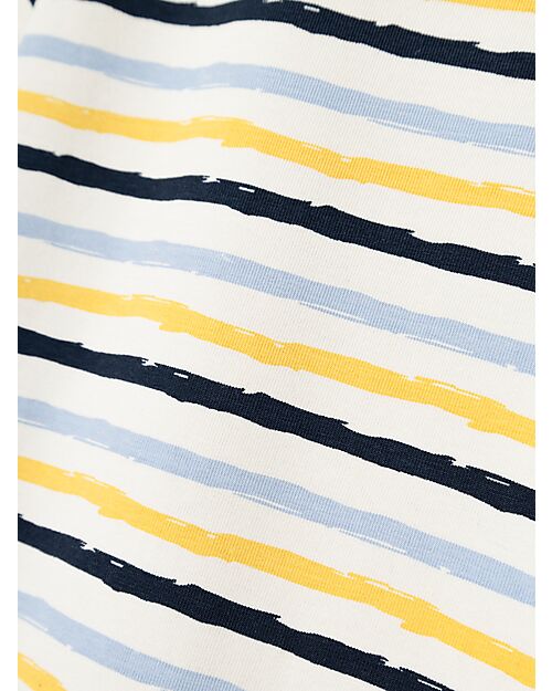 Name it Short Sleeves Romper - Jet Stream - Stripes - Organic Cotton Short Rompers