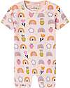 Name it Short Sleeves Romper - Parfait Pink - Rainbow - Organic Cotton Short Rompers