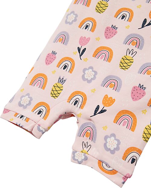 Name it Short Sleeves Romper - Parfait Pink - Rainbow - Organic Cotton Short Rompers