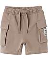 Name it Short Sweatpants - with Drawstring and Side Pockets - Fungi - Cotton Shorts