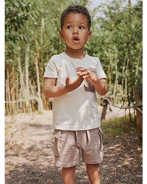 Name it Short Sweatpants - with Drawstring and Side Pockets - Fungi - Cotton Shorts