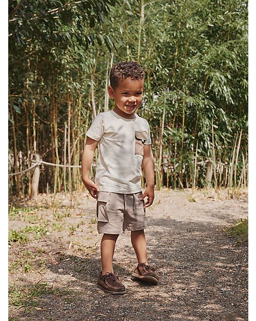 Name it Short Sweatpants - with Drawstring and Side Pockets - Fungi - Cotton Shorts