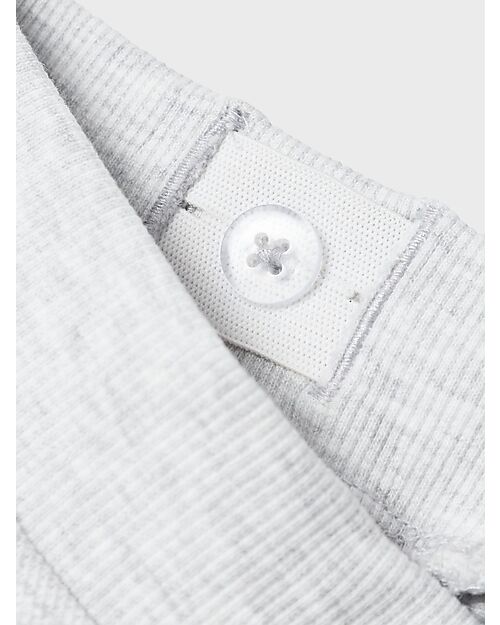 Name it Short Sweatpants - with Drawstring - Light Grey - 100% Cotton Shorts