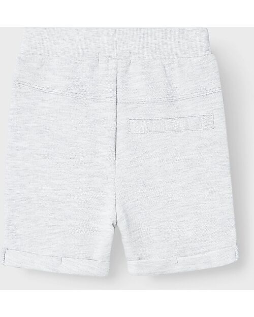 Name it Short Sweatpants - with Drawstring - Light Grey - 100% Cotton Shorts