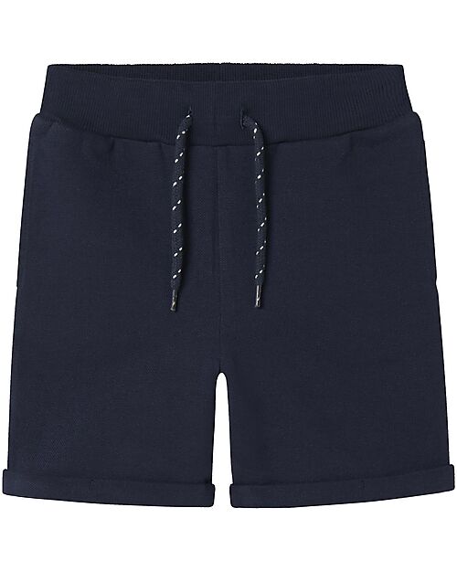 Name it Short Sweatpants - with Drawstring - Navy - 100% Cotton Shorts