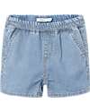 Name it Shorts - Light Blue Denim - White Stripes - 100% Cotton Shorts