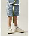 Name it Shorts - Light Blue Denim - White Stripes - 100% Cotton Shorts