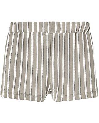 Name it Shorts - Stripes - Dried Sage - 100% Organic Cotton Shorts