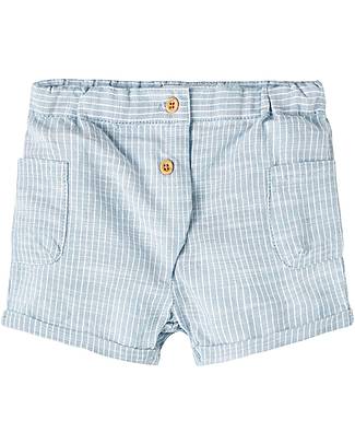 Name it Shorts - Stripes - Smoke Blue - 100% Cotton Shorts