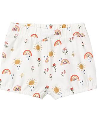 Name it Shorts - Summer Pattern - Bright White - Organic Cotton Shorts