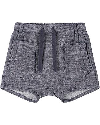 Name it Shorts With Pockets - Dark Sapphire - Linen and Cotton Shorts