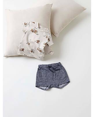 Name it Shorts With Pockets - Dark Sapphire - Linen and Cotton Shorts