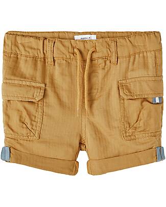 Name it Shorts with Side Pockets - Bistre - 100% Cotton Shorts