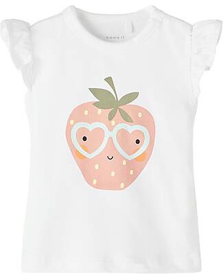 Name it Strawberry T-Shirt - White - Organic Cotton T-shirts