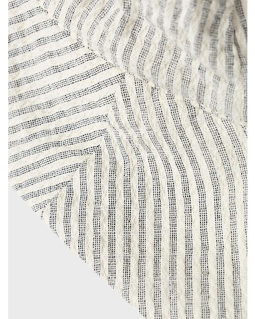 Name it Summer Hat - Dark Sapphire - Stripes - with Drawstring - Cotton Sunhats