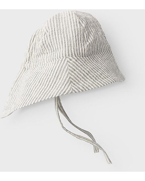 Name it Summer Hat Dark Sapphire Stripes with Drawstring Cotton unisex bambini