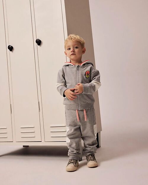 Name it Sweat Cardigan - Grey Melange - 100% Organic Cotton Sweatshirts