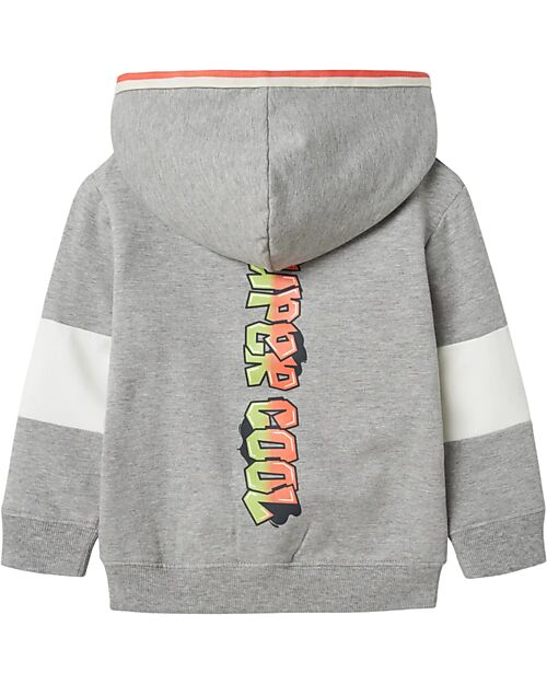 Name it Sweat Cardigan - Grey Melange - 100% Organic Cotton Sweatshirts