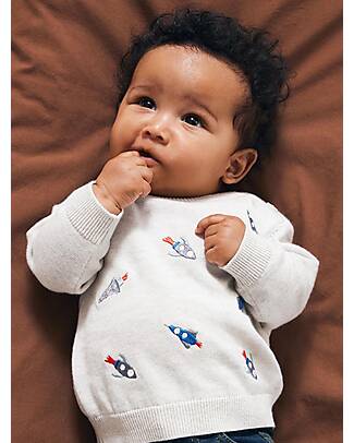 Name it Sweater - Peyote Melange - with Print - 100% Organic Cotton Jumpers