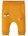 Name it Sweatpants - Inca Gold - with Fox Print - 95% Organic Cotton Trousers