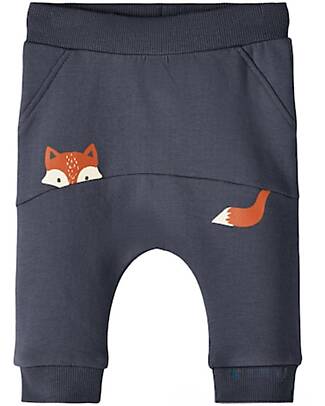 Name it Sweatpants - India Ink - with Fox Print - 95% Organic Cotton Trousers