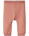 Name it Sweatpants - Light Mahogany - with Front Print  - 95% Organic Cotton 5% Elastan Trousers