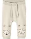 Name it Sweatpants - Peyote Melange - with Front Print  - 95% Organic Cotton 5% Elastan Trousers