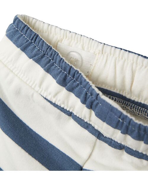 Name it Sweatpants - Stripes - China Blue and White - Organic Cotton Trousers