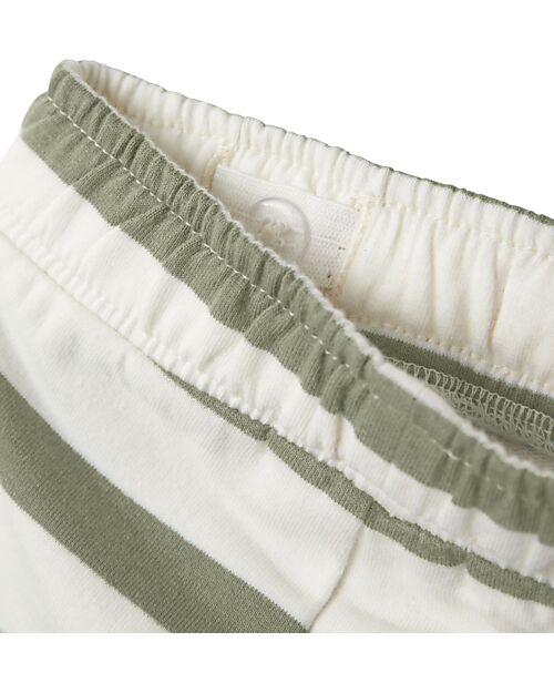 Name it Sweatpants - Stripes - Tea and White - Organic Cotton Trousers