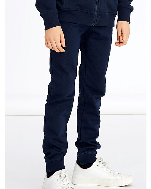 Name it Sweatpants with Adjustable Waist - Dark Sapphire - Organic Cotton Trousers