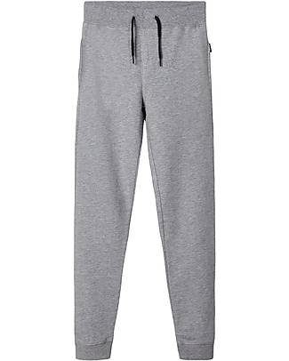 Name it Sweatpants with Adjustable Waist - Grey Melange - Organic Cotton Trousers