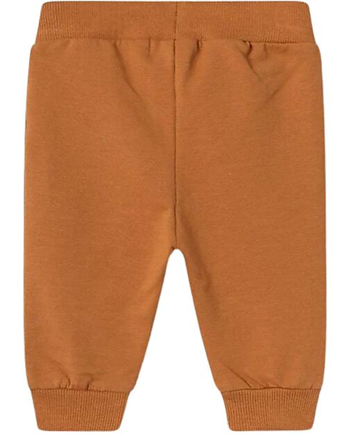 Name it Sweatpants with Back Pocket and Elastic Waistband - Almond - Cotton Trousers