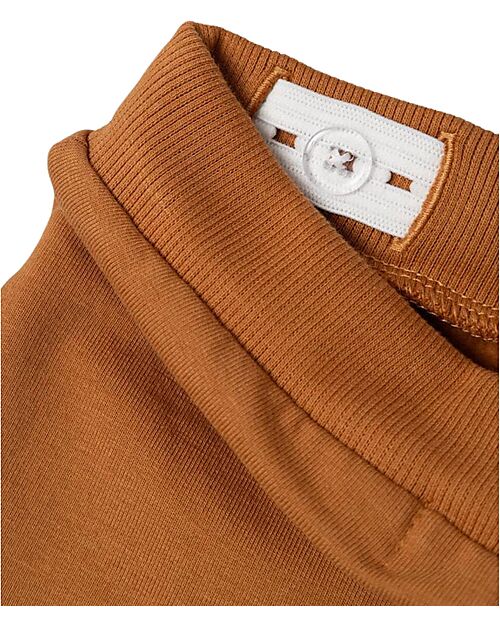 Name it Sweatpants with Back Pocket and Elastic Waistband - Almond - Cotton Trousers